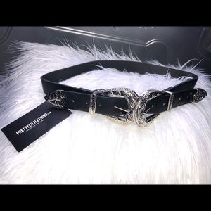 Western double buckle belt